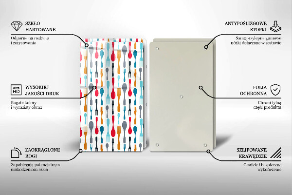 Panel ochronny do kuchni Ilustracja łyżki