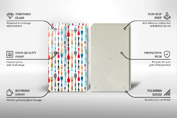 Panel ochronny do kuchni Ilustracja łyżki