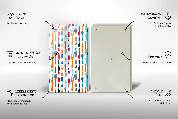 Panel ochronny do kuchni Ilustracja łyżki