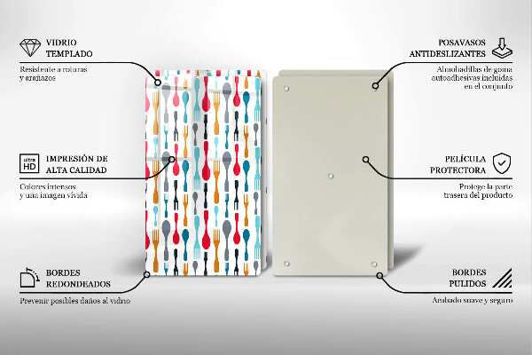 Panel ochronny do kuchni Ilustracja łyżki