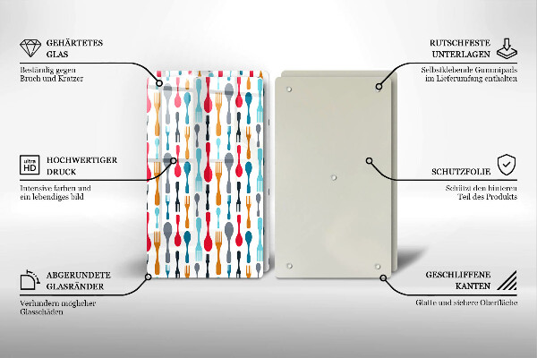 Panel ochronny do kuchni Ilustracja łyżki
