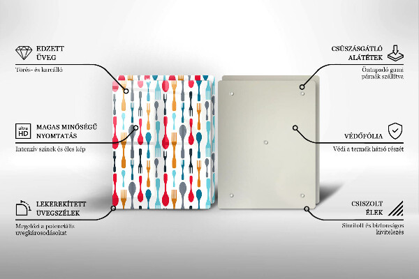 Panel ochronny do kuchni Ilustracja łyżki