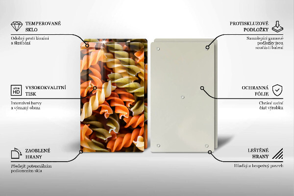 Panel ochronny do kuchni Makaron Fusilli