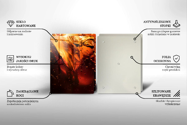 Panel ochronny do kuchni Napój cola z lodem