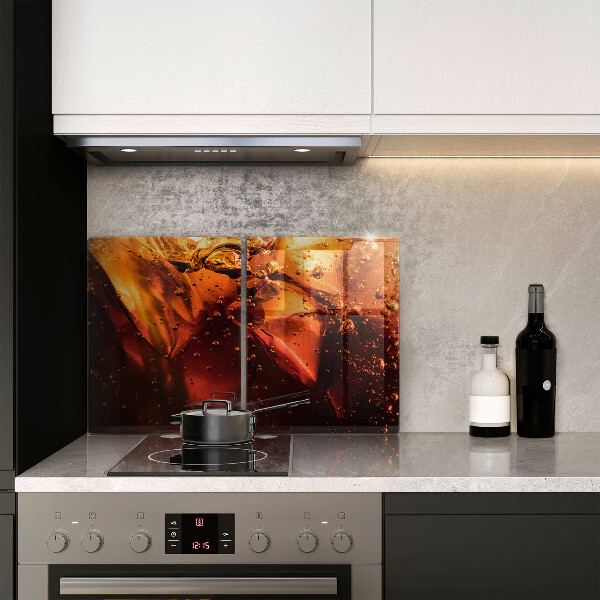 Panel ochronny do kuchni Napój cola z lodem