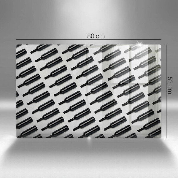 Panel ochronny do kuchni Czarne butelki wina