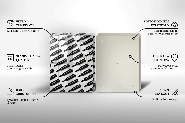 Panel ochronny do kuchni Czarne butelki wina