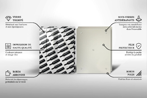 Panel ochronny do kuchni Czarne butelki wina