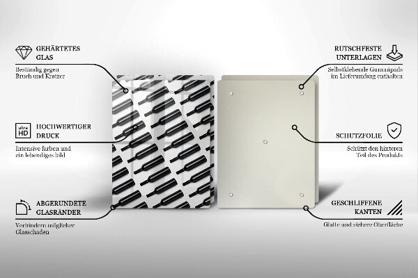 Panel ochronny do kuchni Czarne butelki wina