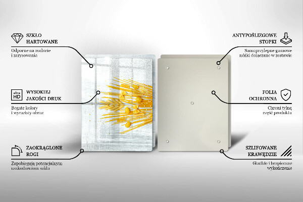 Osłona na ścianę w kuchni Makaron