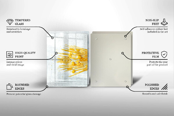 Osłona na ścianę w kuchni Makaron