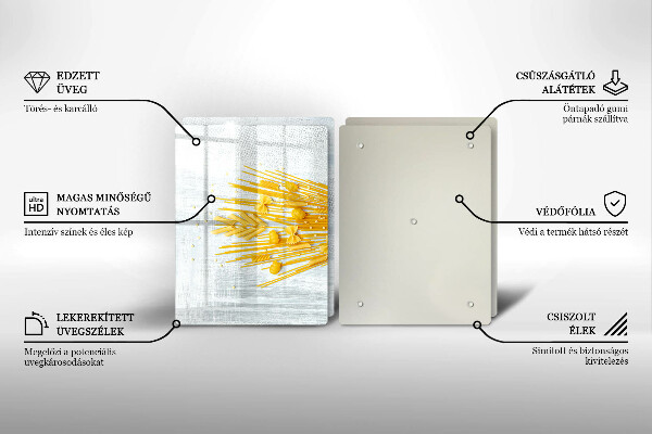 Osłona na ścianę w kuchni Makaron