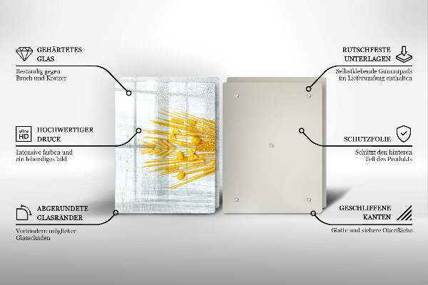 Osłona na ścianę w kuchni Makaron