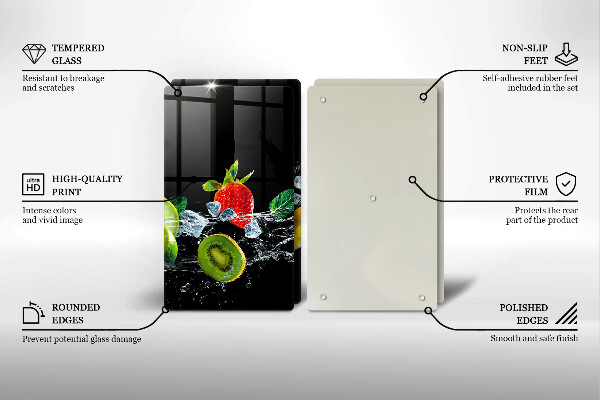 Osłona na ścianę w kuchni Owoce w wodzie