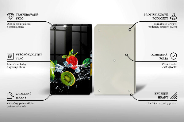 Osłona na ścianę w kuchni Owoce w wodzie