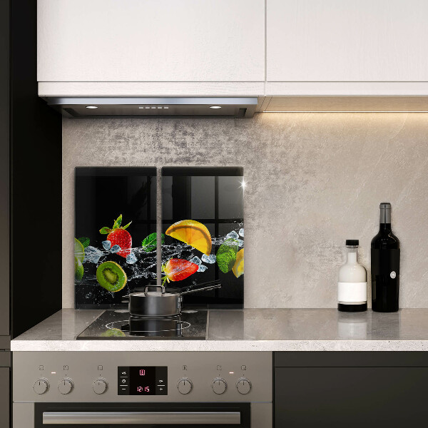 Osłona na ścianę w kuchni Owoce w wodzie