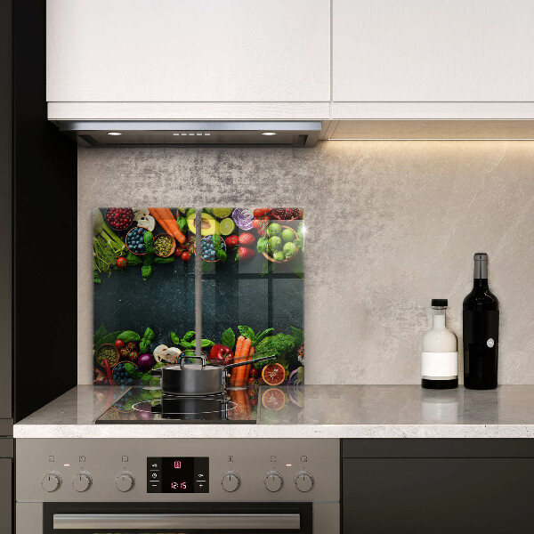 Osłona na ścianę w kuchni Świeże warzywa