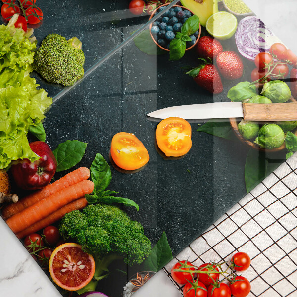 Osłona na ścianę w kuchni Świeże warzywa