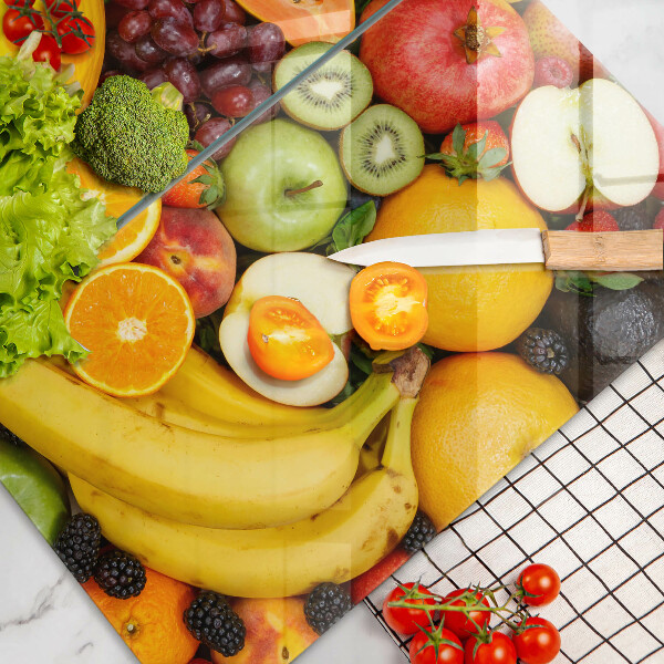 Osłona na ścianę w kuchni Kolekcja owoców