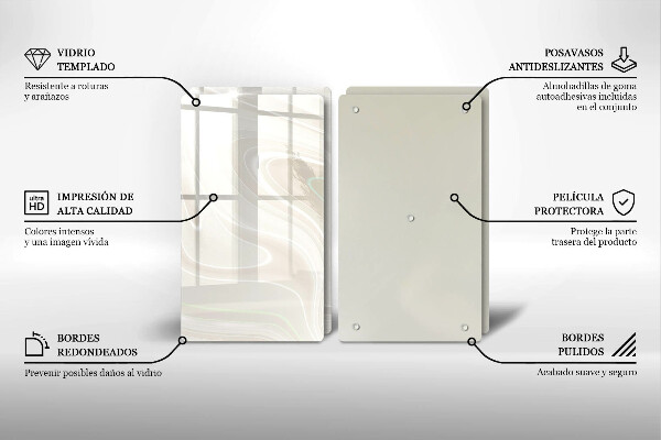 Osłona ściany przy kuchence gazowej Kremowa tekstura