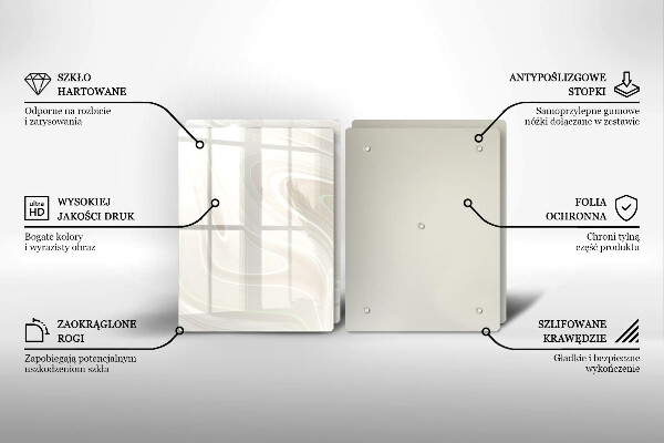 Osłona ściany przy kuchence gazowej Kremowa tekstura