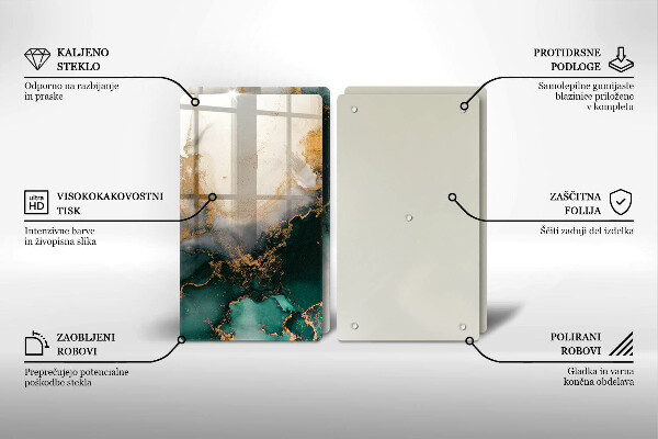 Osłona ściany przy kuchence gazowej Wielokolorowy marmur