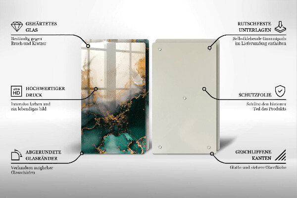 Osłona ściany przy kuchence gazowej Wielokolorowy marmur