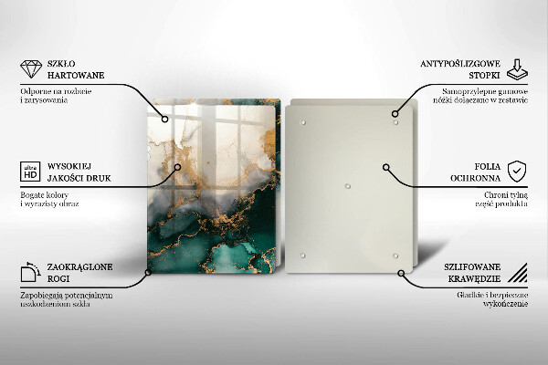 Osłona ściany przy kuchence gazowej Wielokolorowy marmur