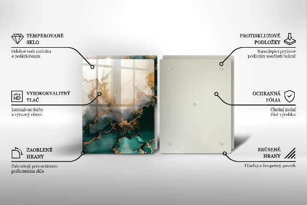 Osłona ściany przy kuchence gazowej Wielokolorowy marmur