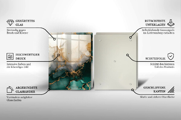 Osłona ściany przy kuchence gazowej Wielokolorowy marmur