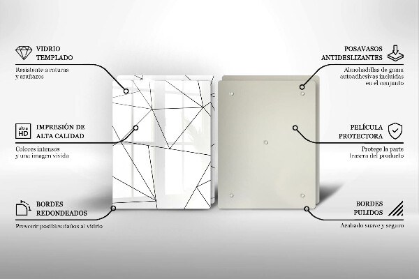 Osłona ściany przy kuchence gazowej Białe trójkąty
