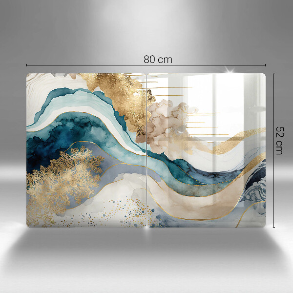 Osłona ściany przy kuchence gazowej Kolorowy marmur