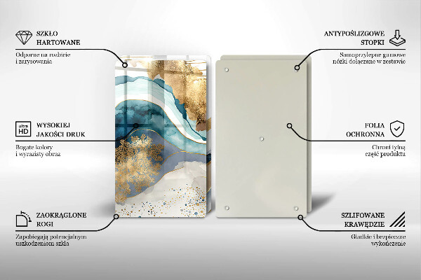 Osłona ściany przy kuchence gazowej Kolorowy marmur