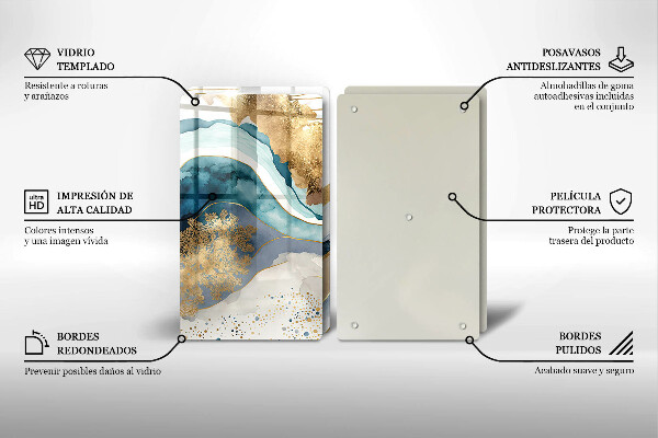 Osłona ściany przy kuchence gazowej Kolorowy marmur