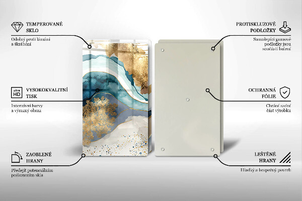 Osłona ściany przy kuchence gazowej Kolorowy marmur