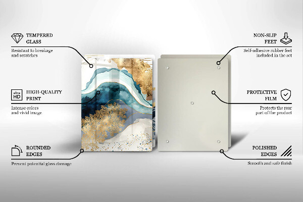 Osłona ściany przy kuchence gazowej Kolorowy marmur