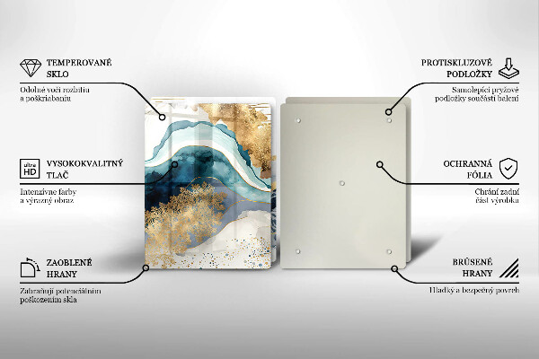 Osłona ściany przy kuchence gazowej Kolorowy marmur