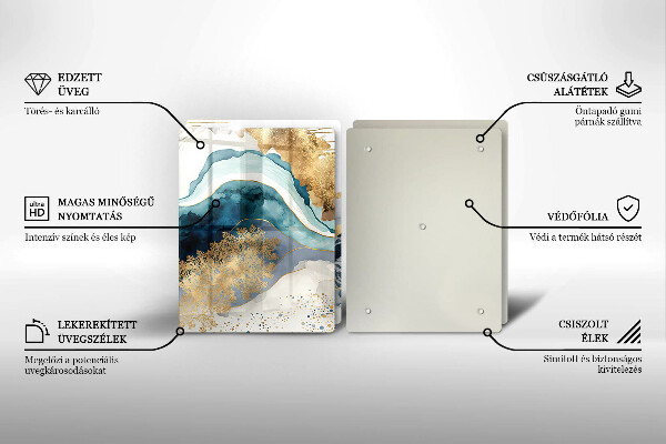 Osłona ściany przy kuchence gazowej Kolorowy marmur