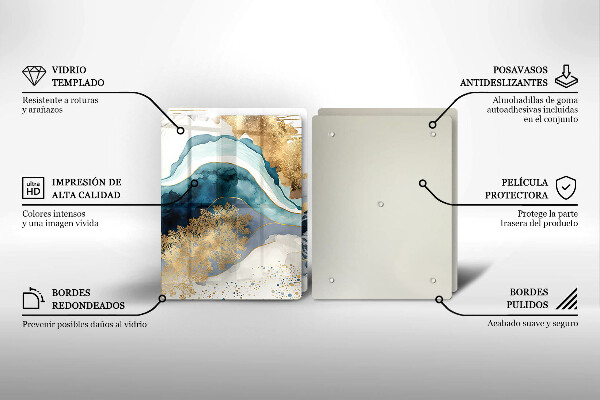 Osłona ściany przy kuchence gazowej Kolorowy marmur