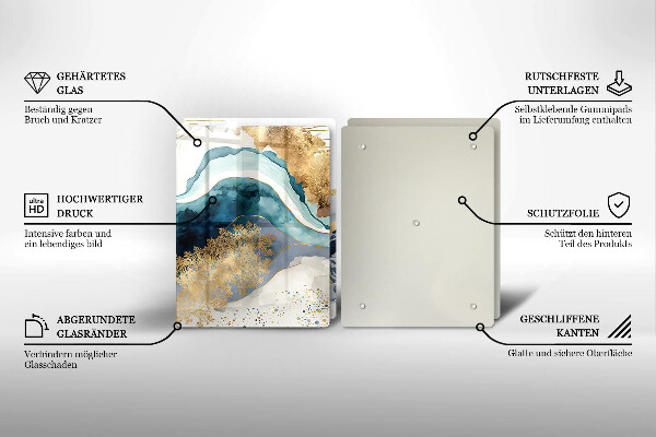 Osłona ściany przy kuchence gazowej Kolorowy marmur