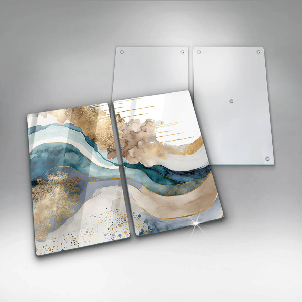 Osłona ściany przy kuchence gazowej Kolorowy marmur