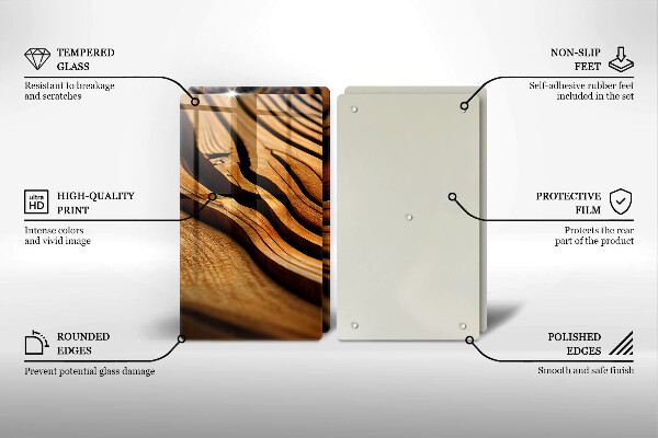 Osłona ściany przy kuchence gazowej Pień drewna