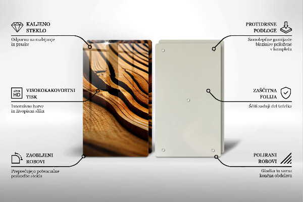 Osłona ściany przy kuchence gazowej Pień drewna