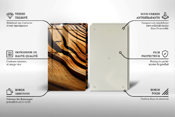 Osłona ściany przy kuchence gazowej Pień drewna