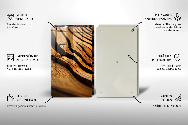 Osłona ściany przy kuchence gazowej Pień drewna