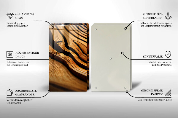 Osłona ściany przy kuchence gazowej Pień drewna