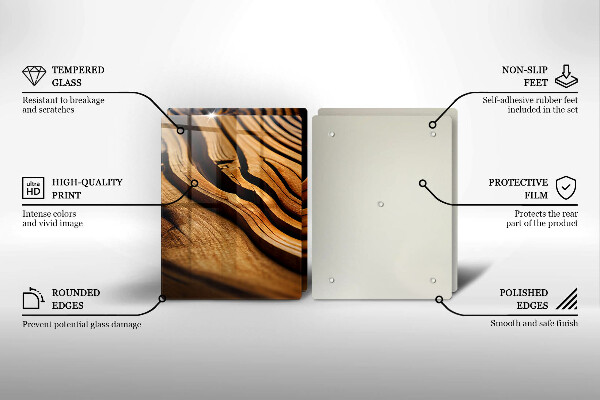 Osłona ściany przy kuchence gazowej Pień drewna