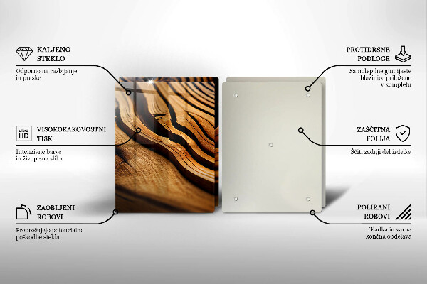 Osłona ściany przy kuchence gazowej Pień drewna