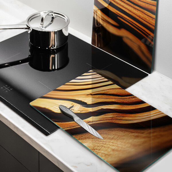 Osłona ściany przy kuchence gazowej Pień drewna