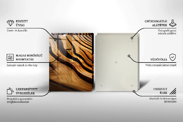 Osłona ściany przy kuchence gazowej Pień drewna